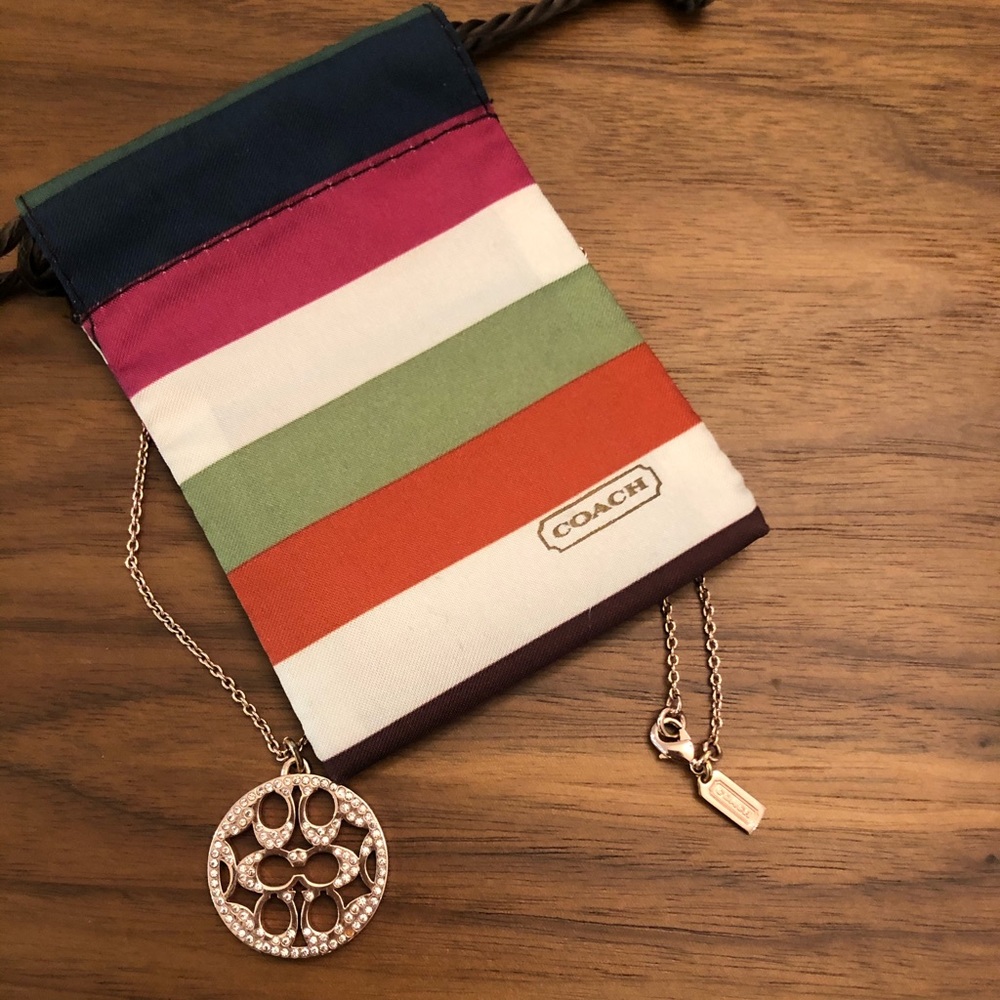 Beautiful Coach rose gold necklace!